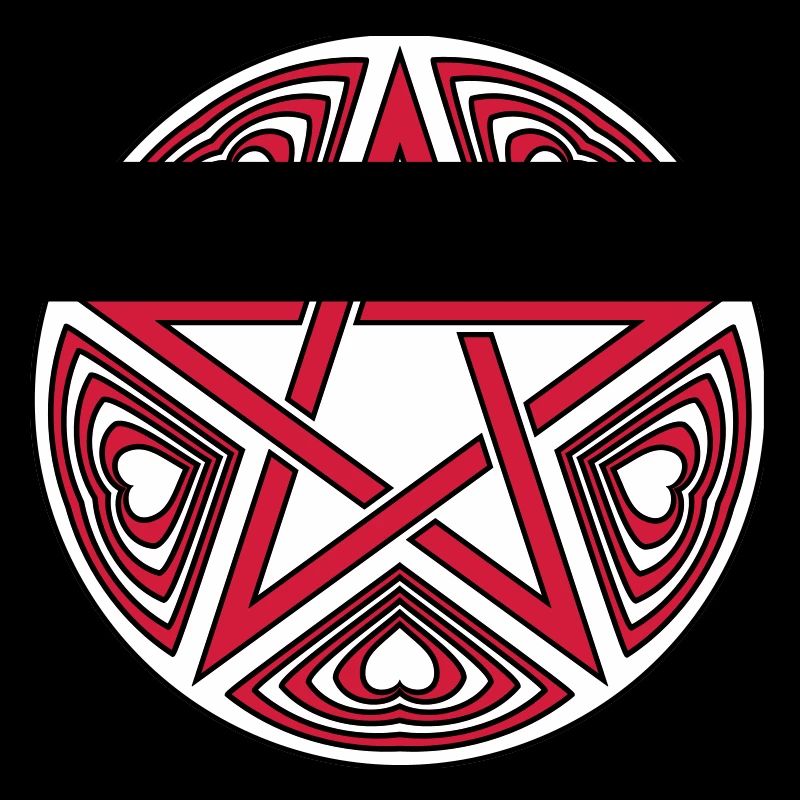 Pentagram heart pattern vector good color selectable