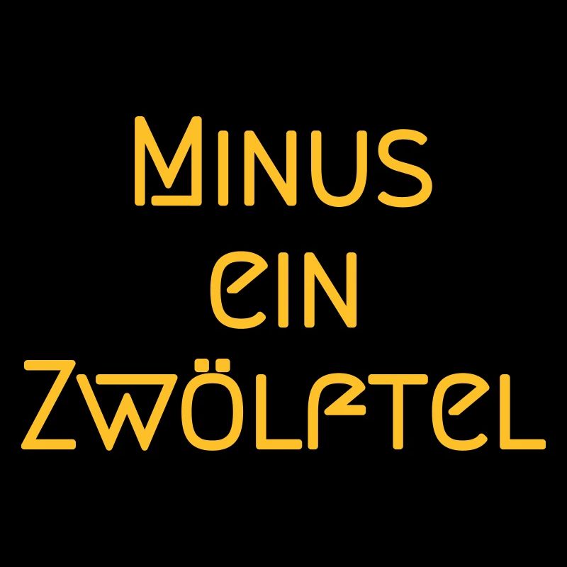 Minus ein Zwölftel in Buchstaben