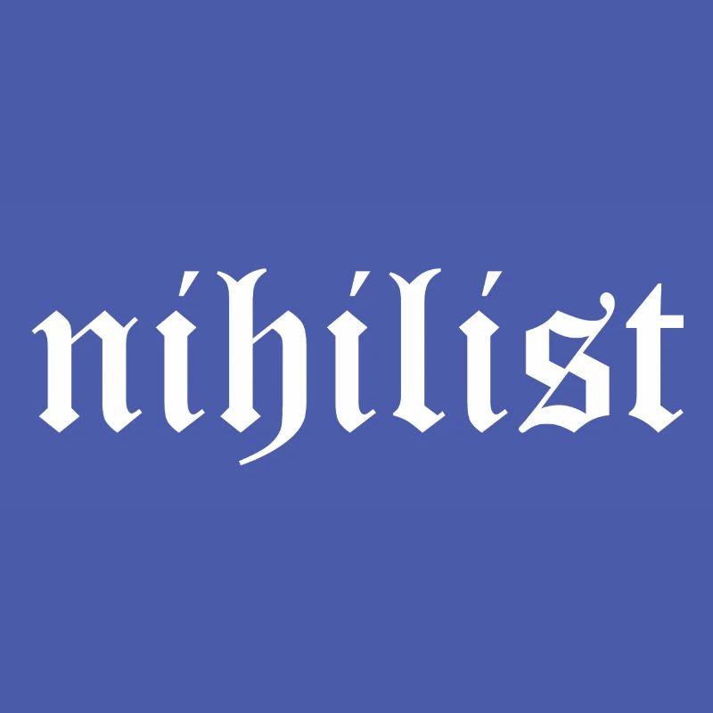 Nihilist gothic typography logo design