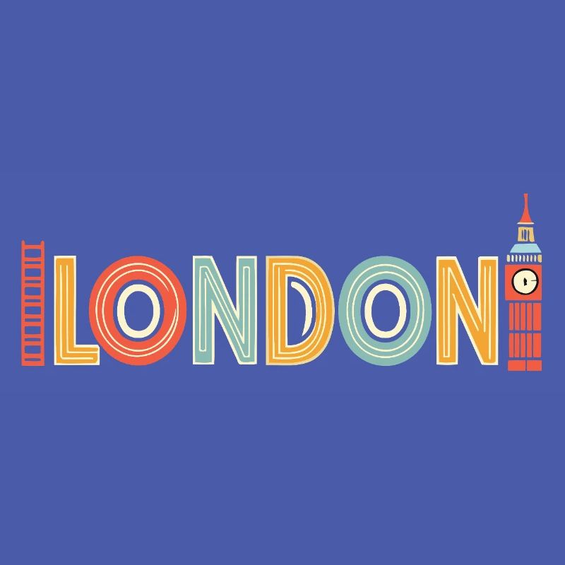 Londres rétro multicolore