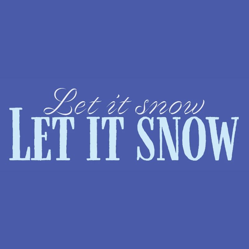 Let It Snow Script Bleu Glacé