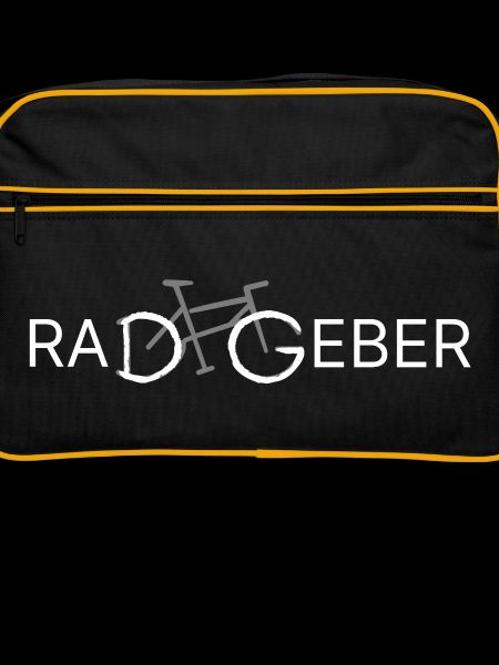 Radfahrer-Logo mit Fahrrad-Silhouette