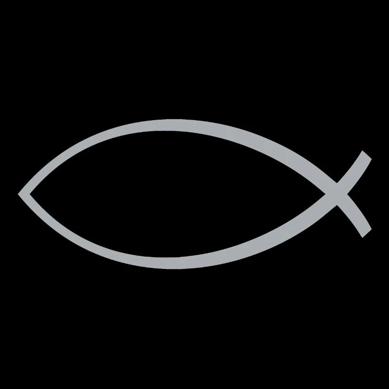 Ichtus poisson argent