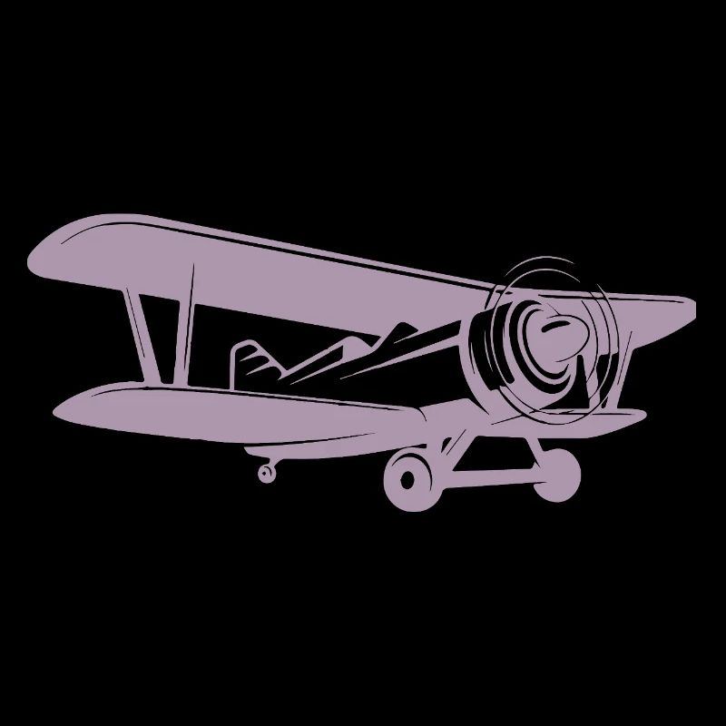 Doppeldecker Pilot Retro Minimalistisch