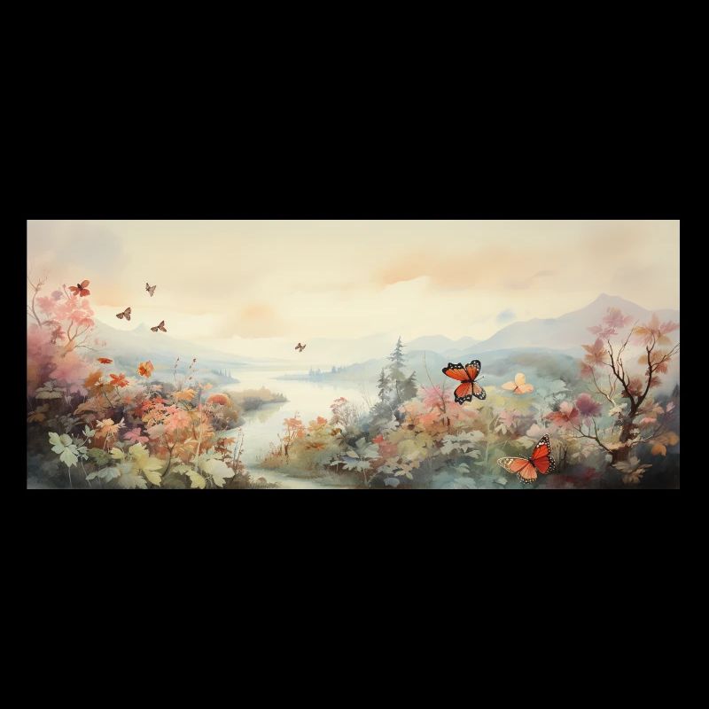 Landschaft mit Schmetterling