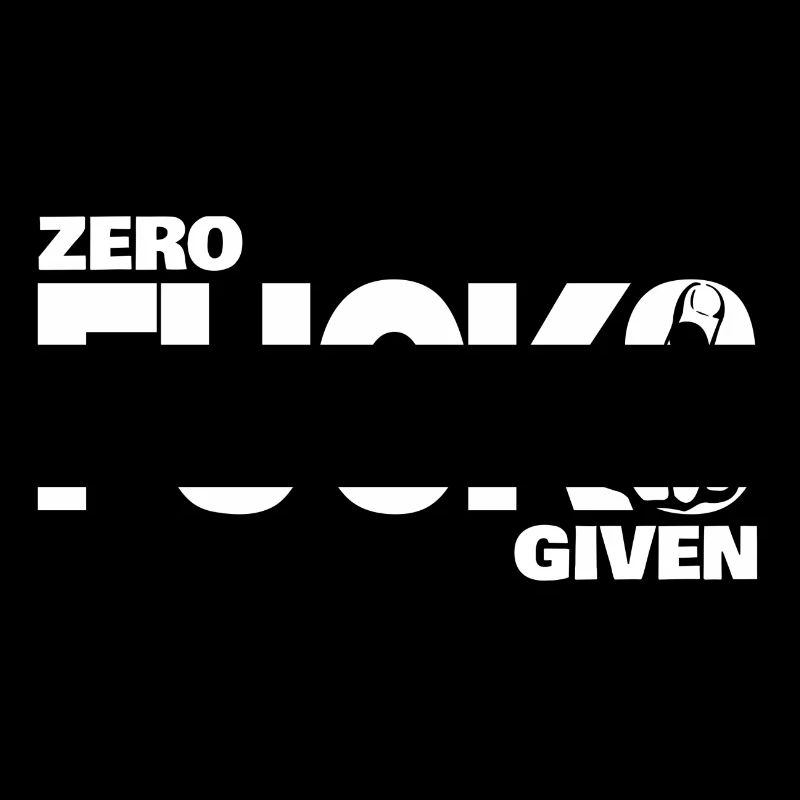 Zéro Fucks Compte tenu blanc