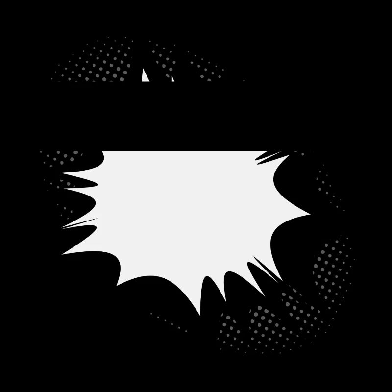 Comic speech bubble explosion