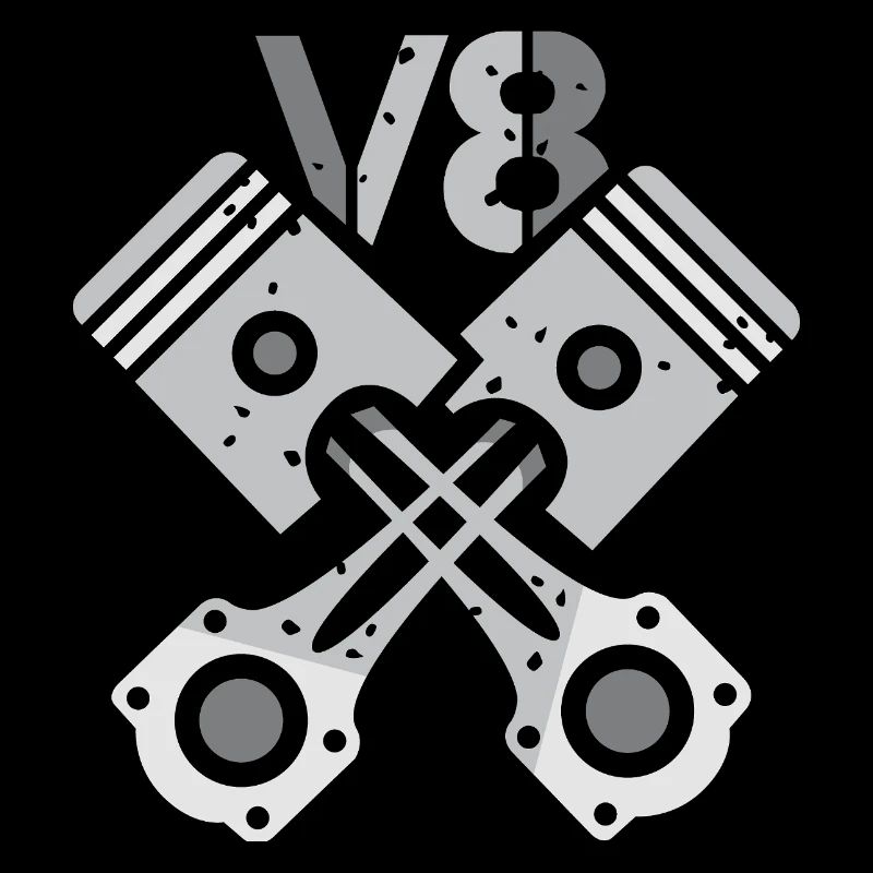 V8 Engine Piston – Mechanic Power Design