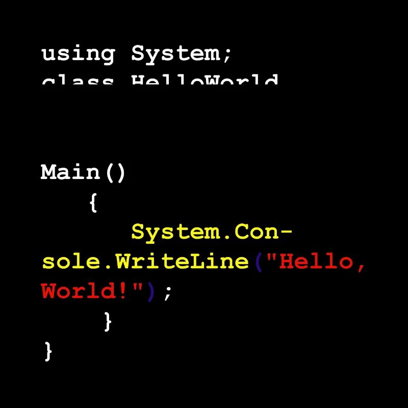 Hello World C# Sharp Entwickler Programm Geschenk