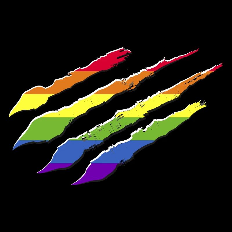 Rainbow flag scratches claws LGBT CSD