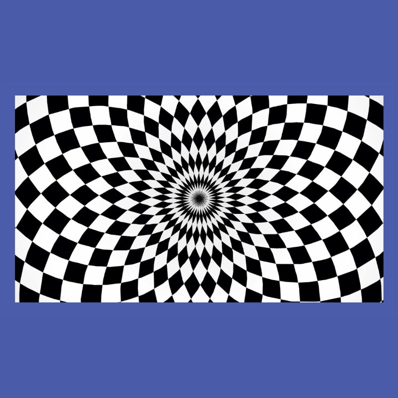 Optical Vortex Checker Illusion