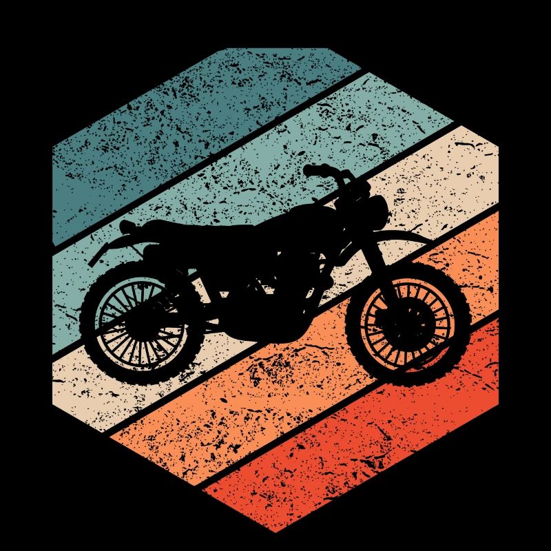 Motorcycle Scrambler Retro 80s Biker Gift