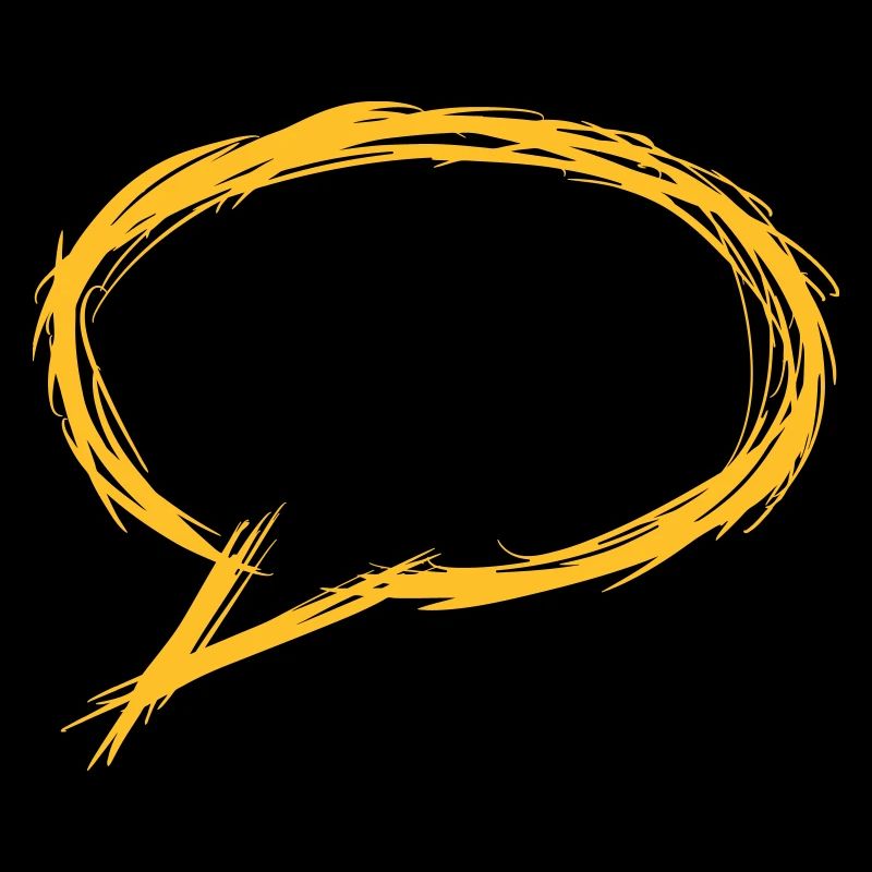 Speech bubble, thinking bubble, hand drawn