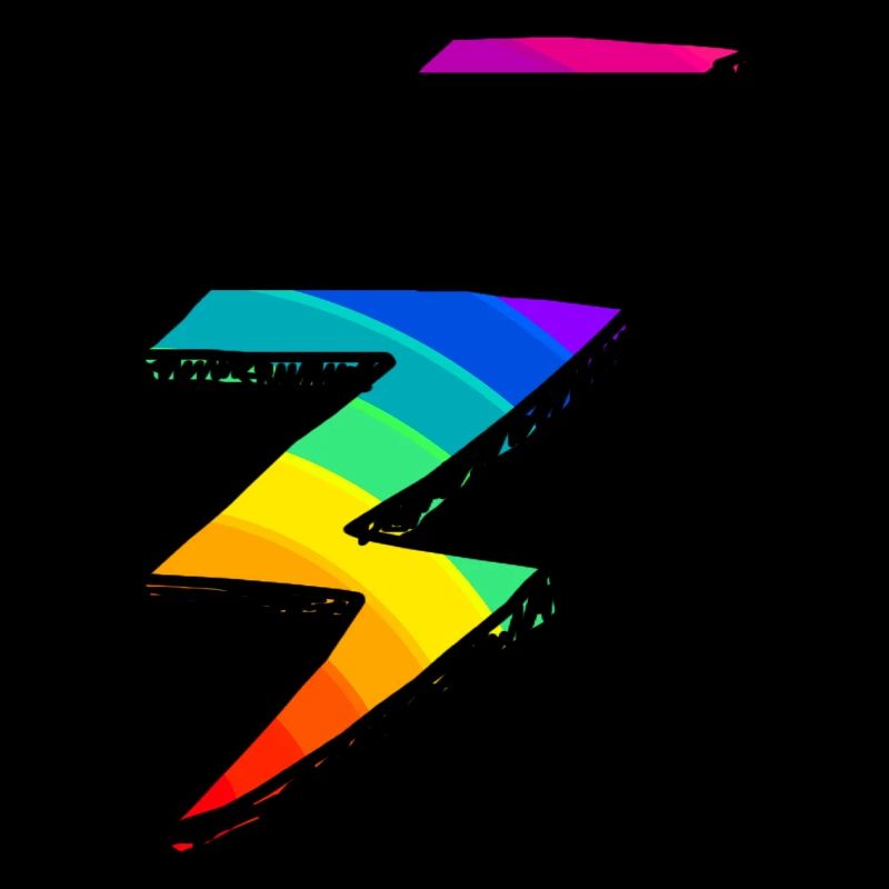 Bunter Blitz. Regenbogen