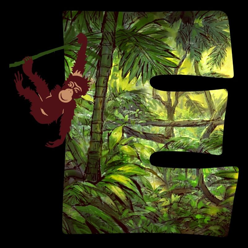 jungle with monkey e