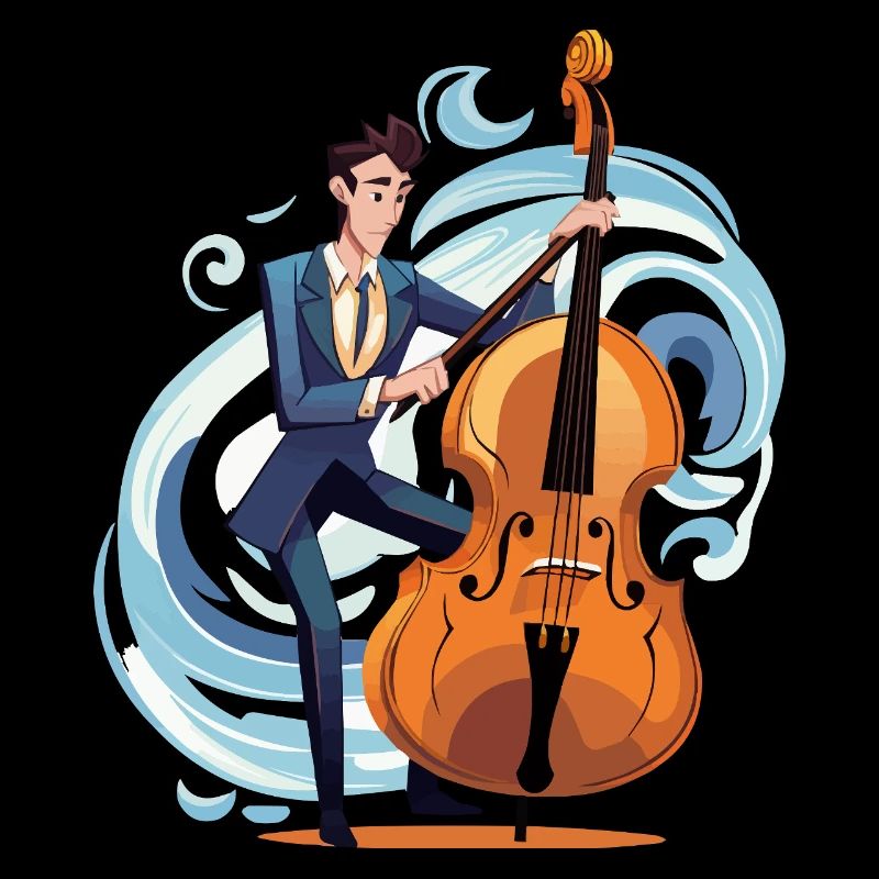 Violoncelle de jazz côtier dans la tempête