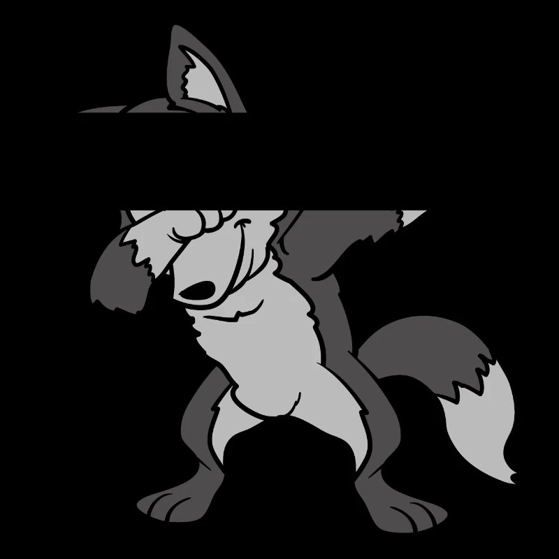 Dabbing Dab Siberian Husky Dog Wolf Dancing