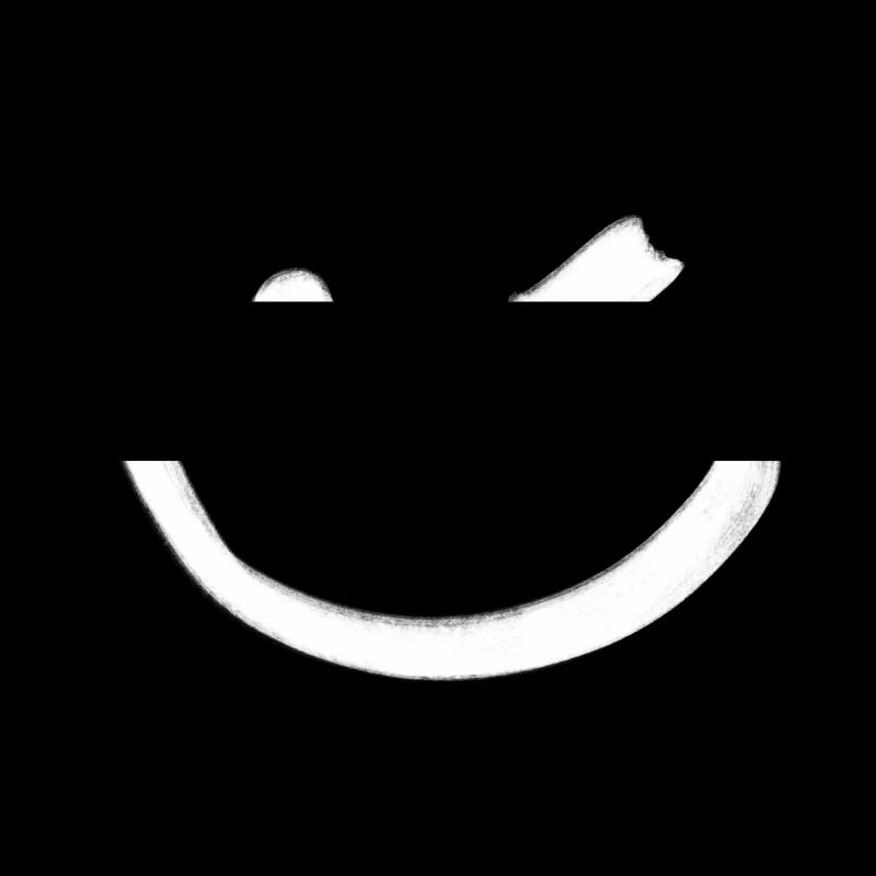 Smile wink white