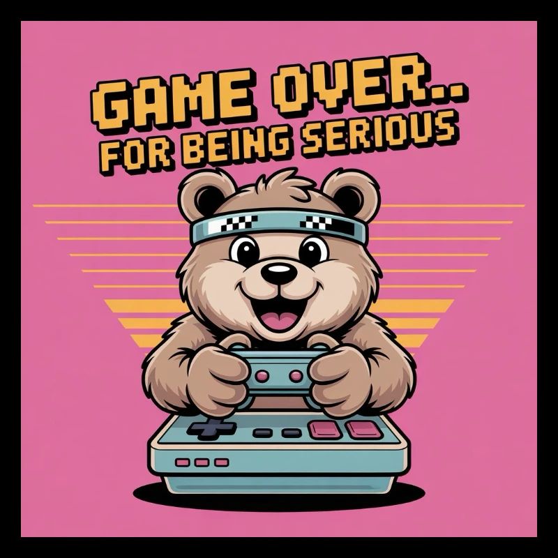 Teddy Bear Gierczak Funny Retro Theme