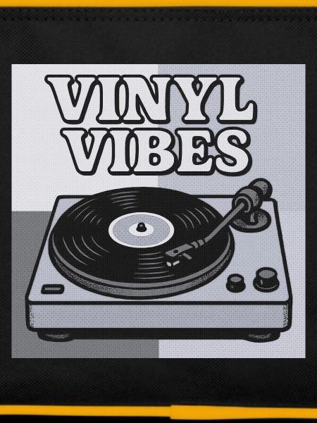 Vinyl Vibes Retro Turntable Design