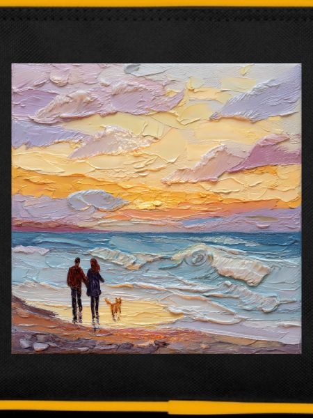 Sunset over the sea