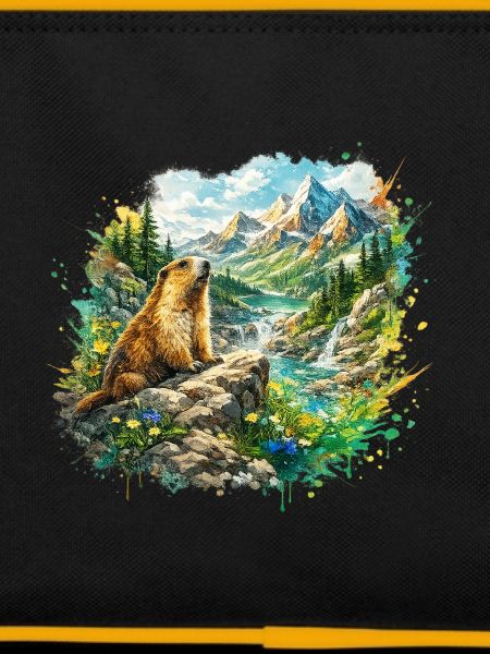Marmot forest landscape