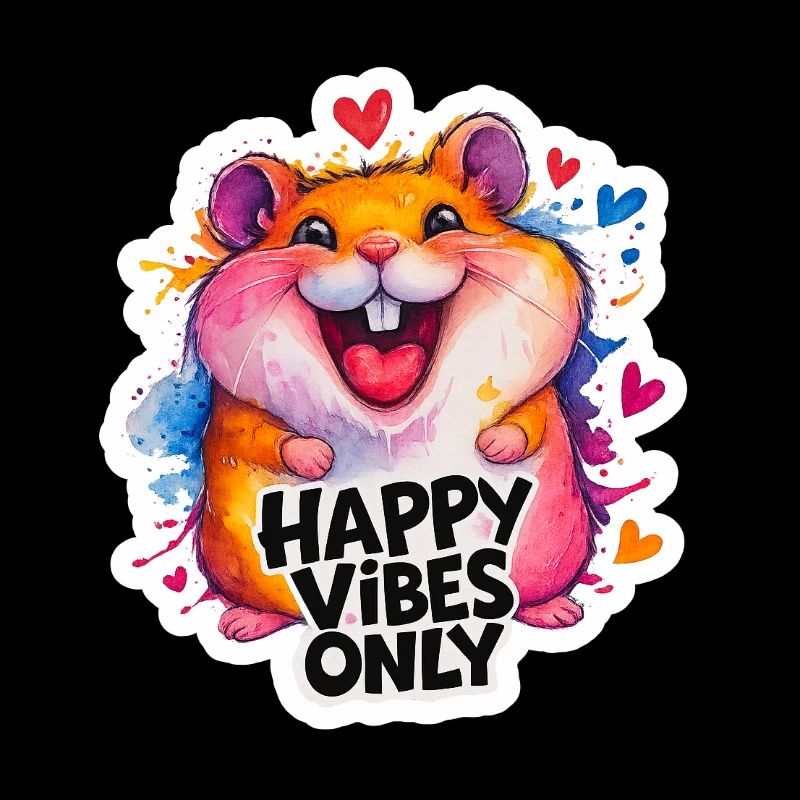 Hamster Happy Vibes Colorful