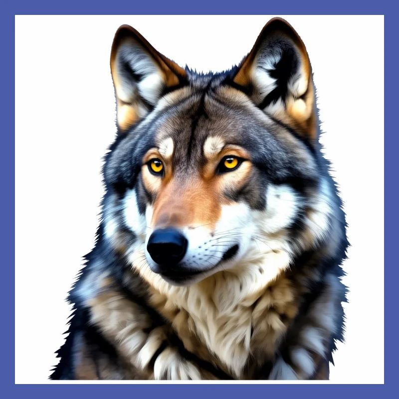 Porträt eines Wolfes mit gelben Augen