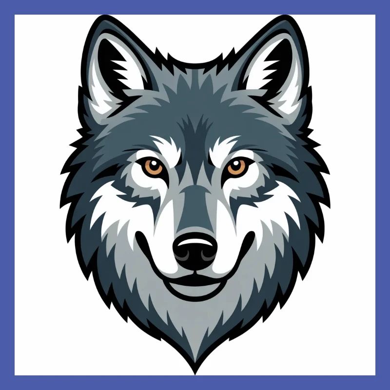 Wolf Head – stylized illustration