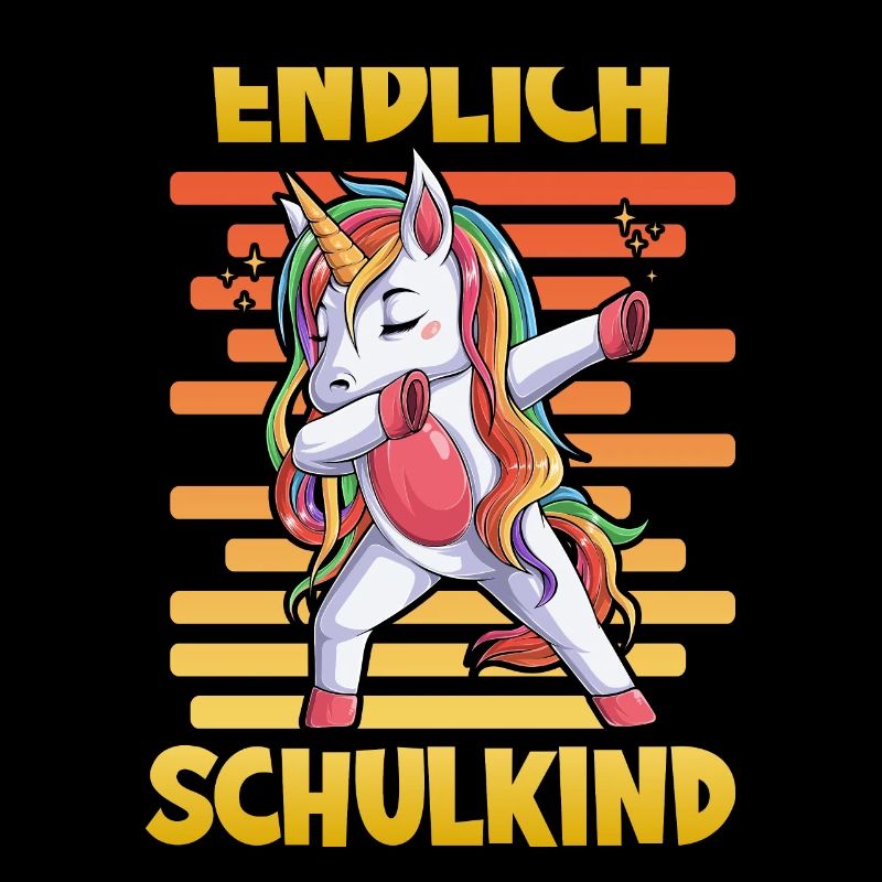 Endlich Schulkind Einhorn