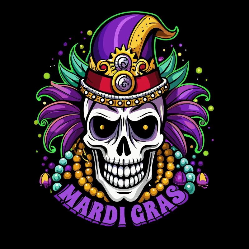Mardi Gras - Carnaval - Crâne - Cadeau