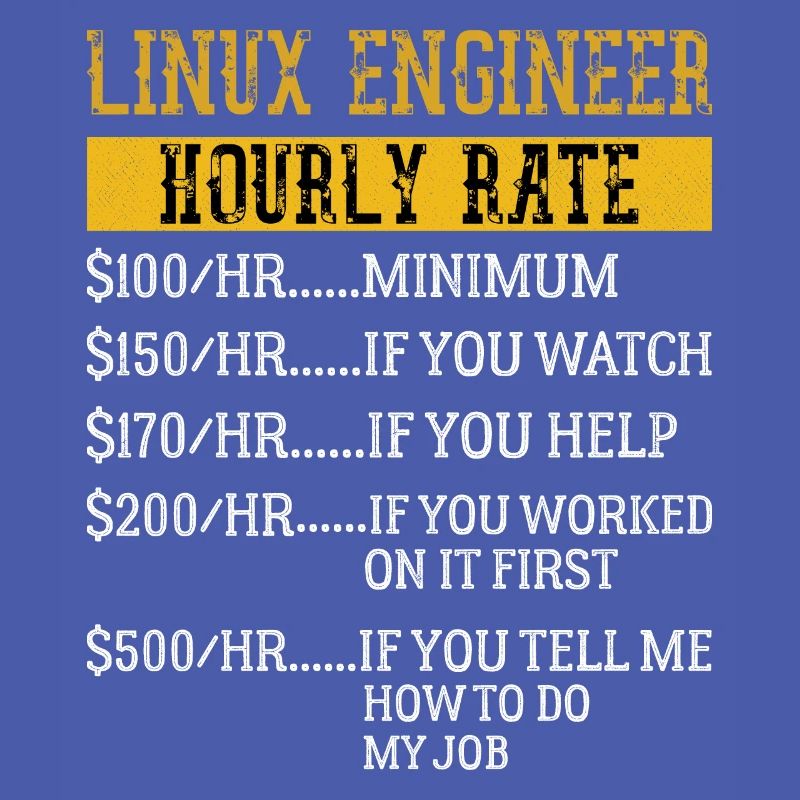 Linux Engineer Stundensatz Mechaniker Arbeitsrate