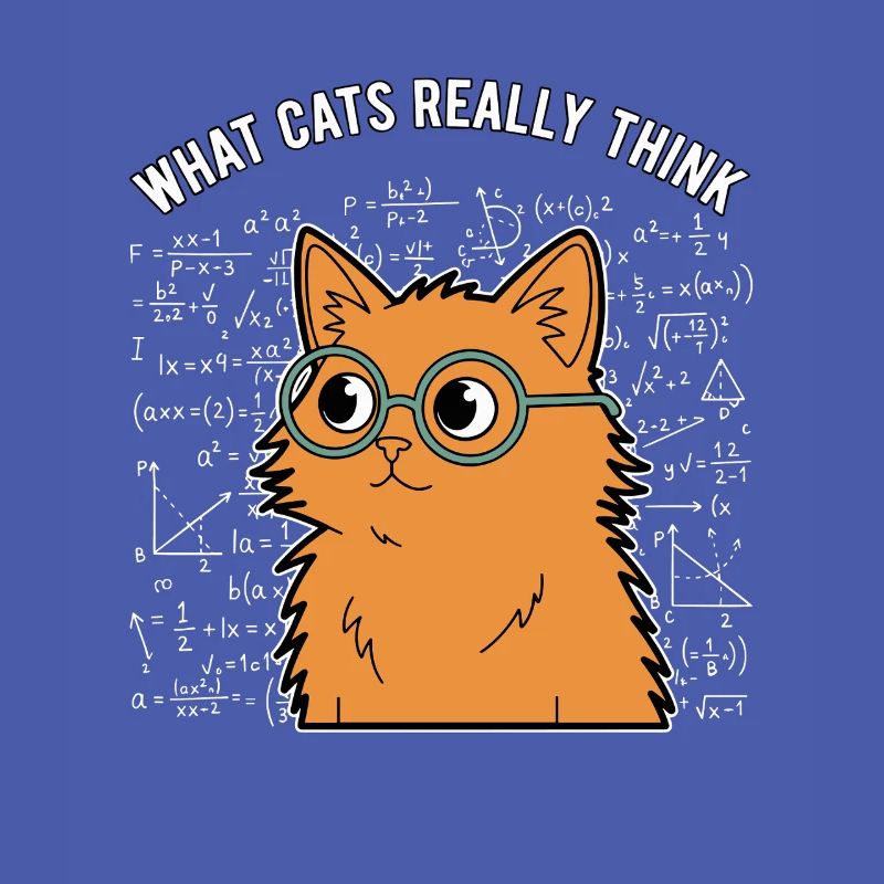What Cats Really Think Funny Math Saying