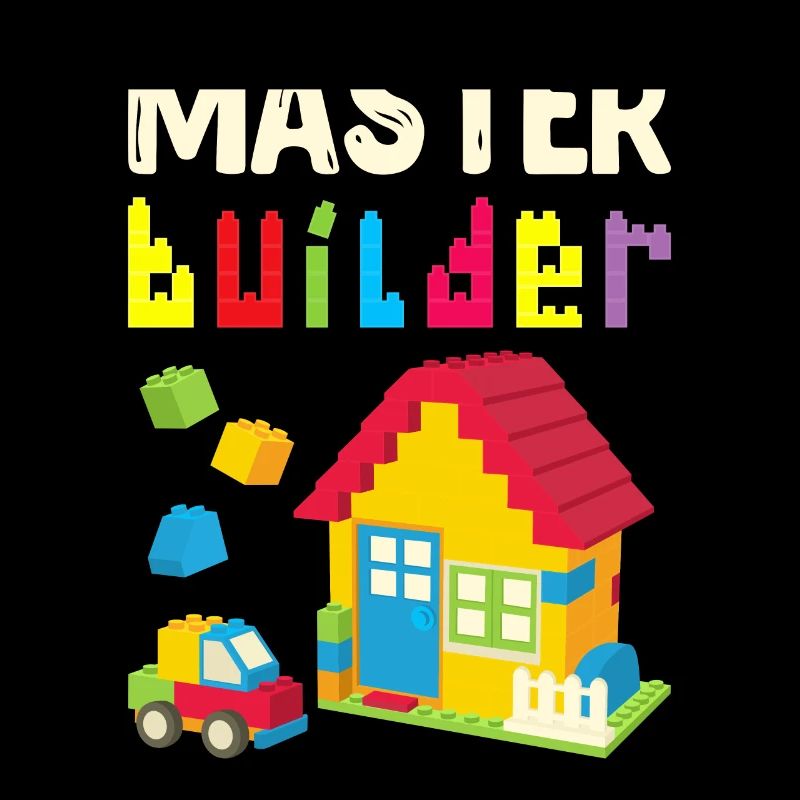 Cool Master Builder Funny Building Blocks Gift Dad