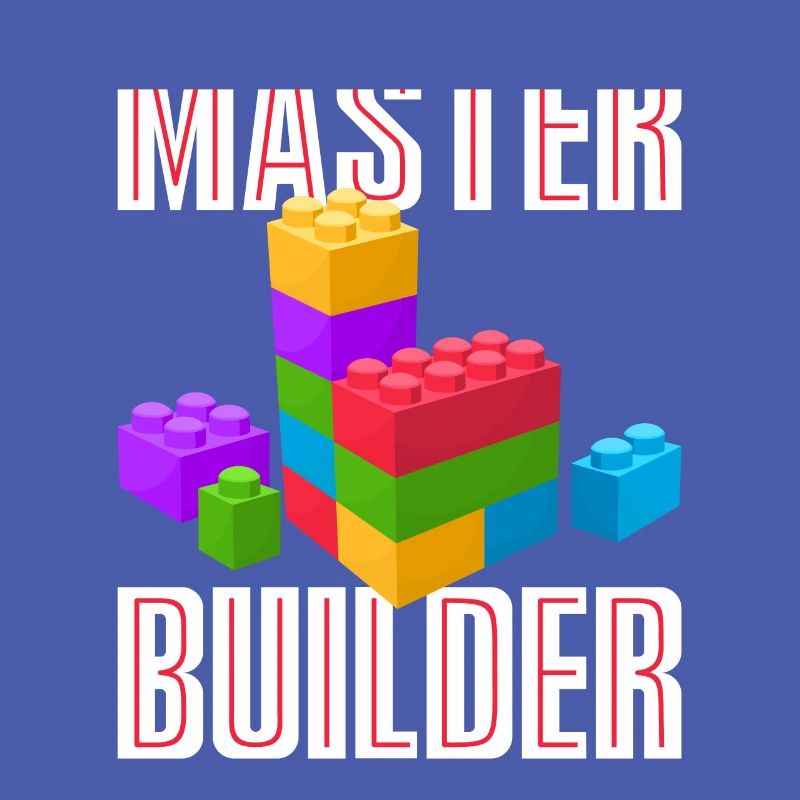 Master Builder Shirt Cute Master Block Builder Dad