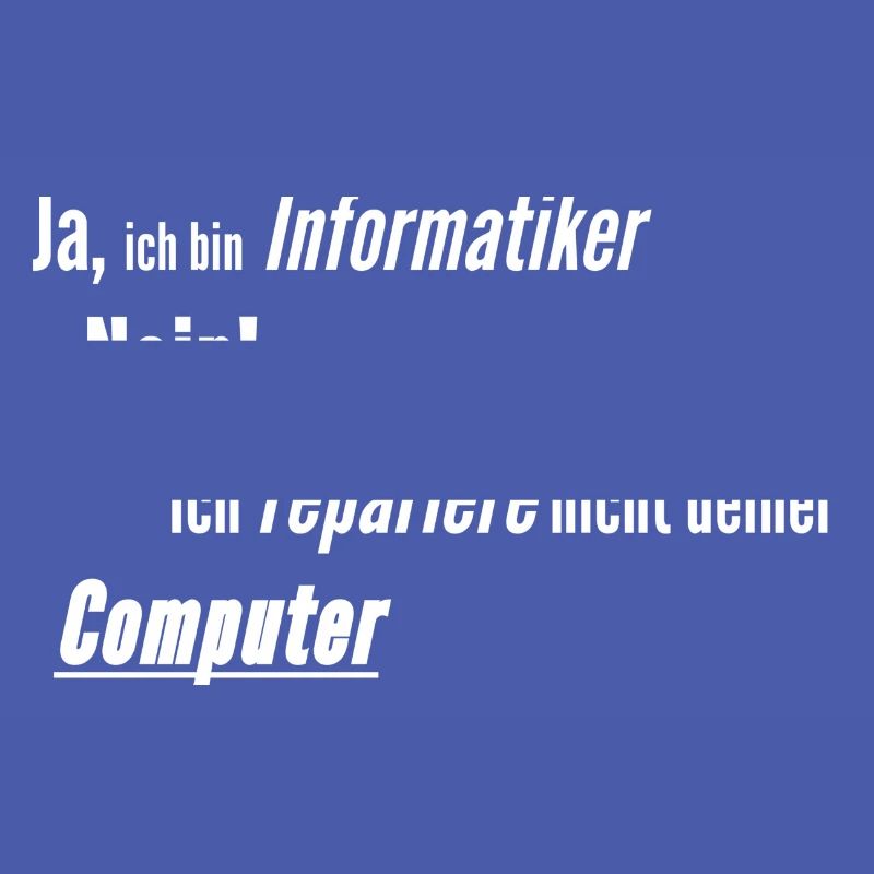 Informatiker Computer kaputt