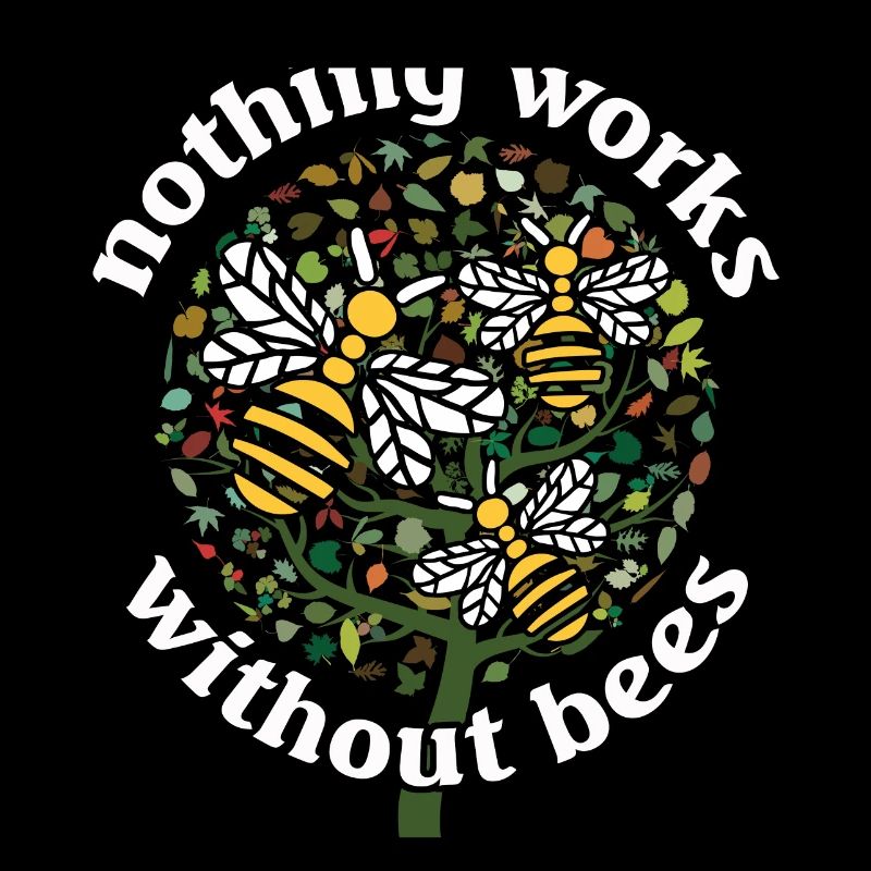 Save the bees - tree with bees