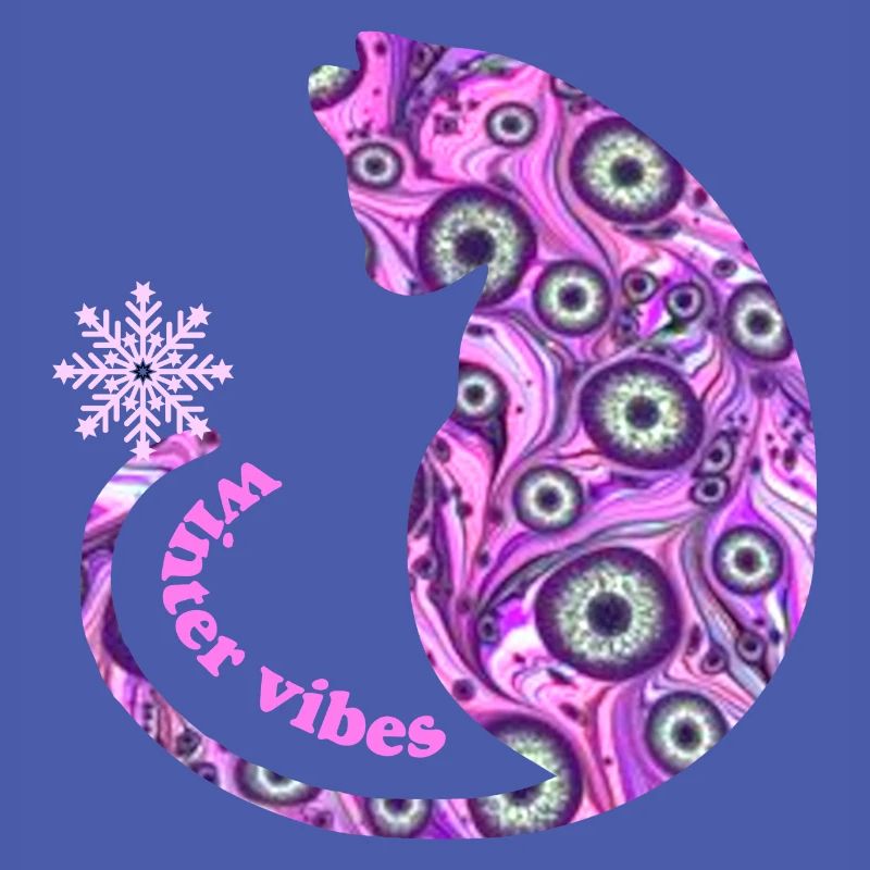 Cat with snowflake E 6