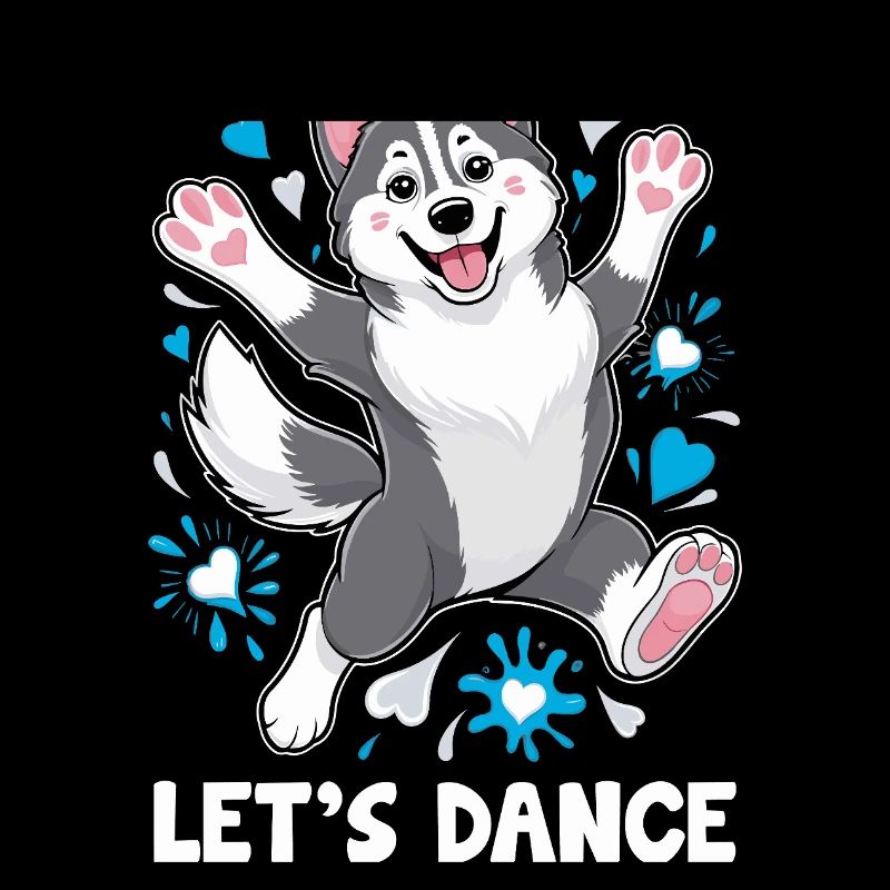 Ein Husky Dancing Let's Dance For Dancing Dancer