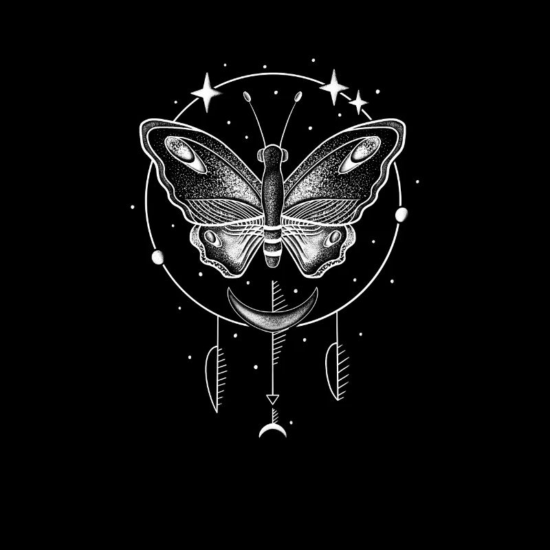 Magic Butterfly Tattoo Art Gothic Insect