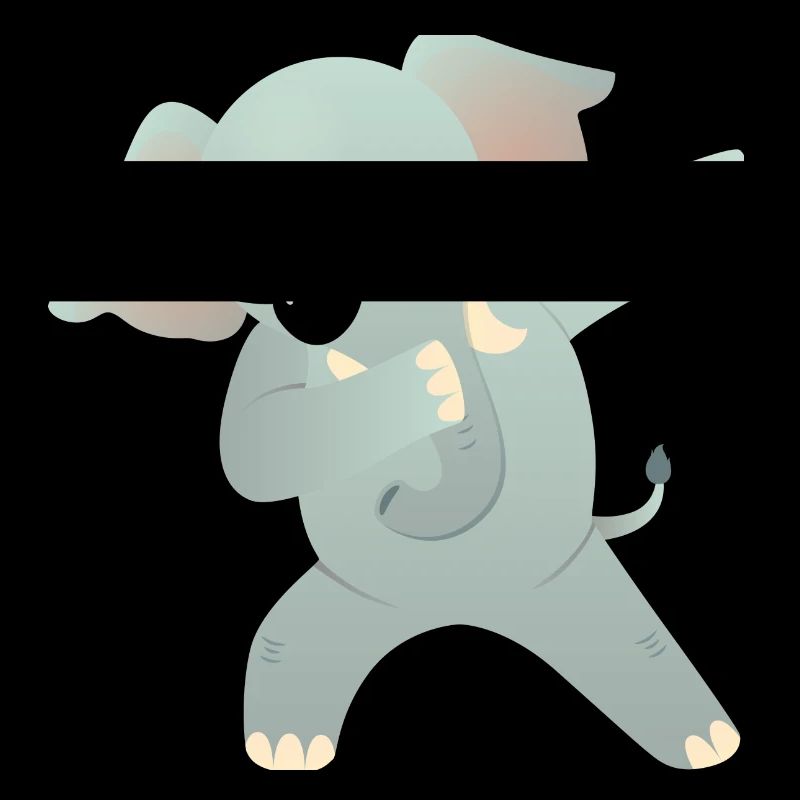 Dabbing Elephant With Sunglasses - Cool Gift