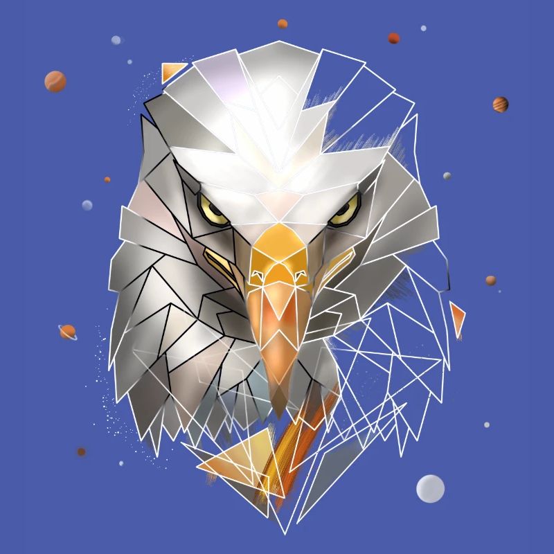 Bald Eagle | Low Poly Art | Cool polygon