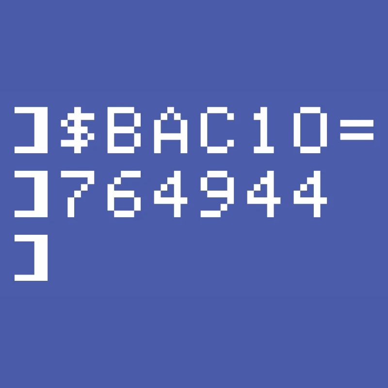 Bacio BAC10 8-Bit Esadecimale Code Nerd Pixel Art