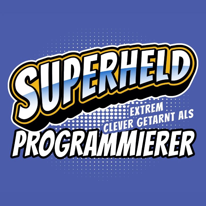 Superheld, clever getarnt als Programmierer