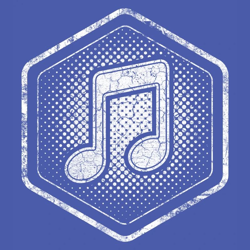 Musiknote Hexagon Logo mit coolem Effekt
