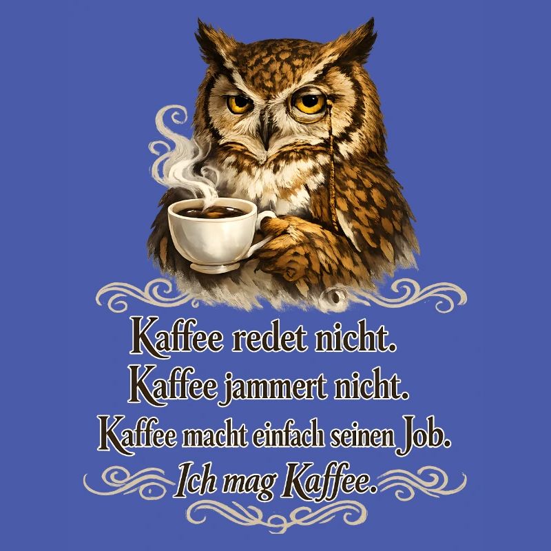 Kaffee Redet Nicht Eule Spruch