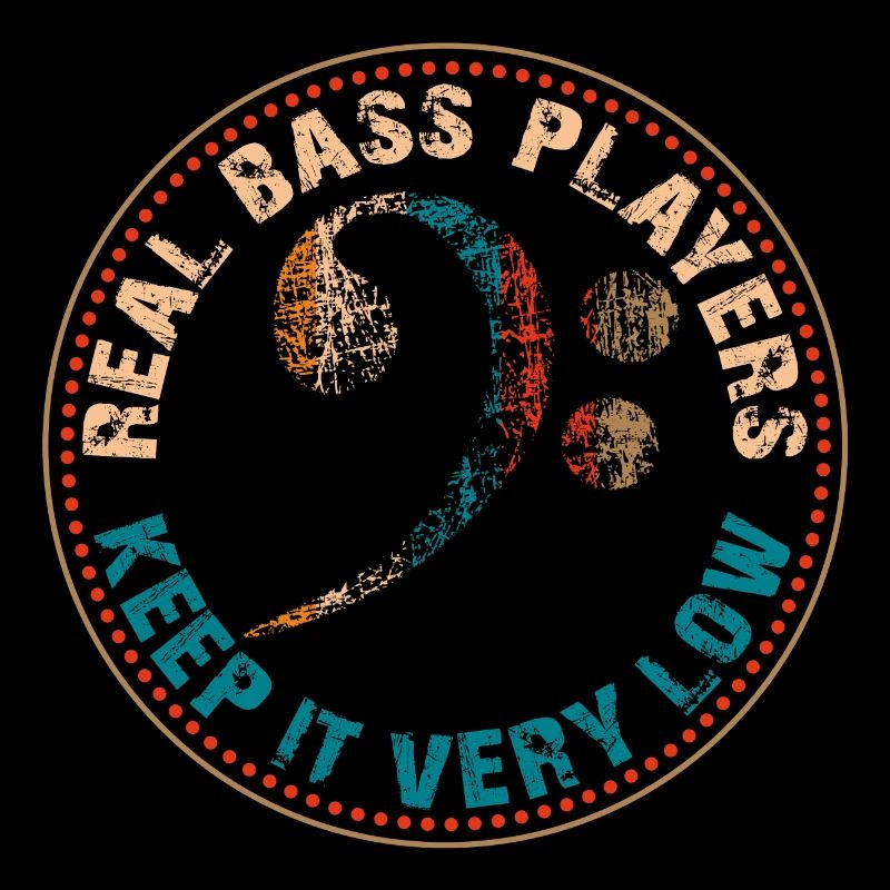 Clé de basse vintage avec dicton drôle