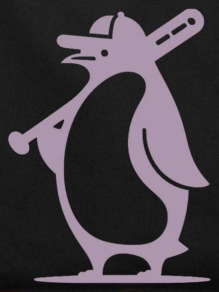 Pinguin Baseballspieler Silhouette