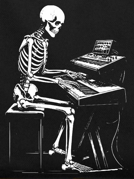 Skelett im Keyboard Studio