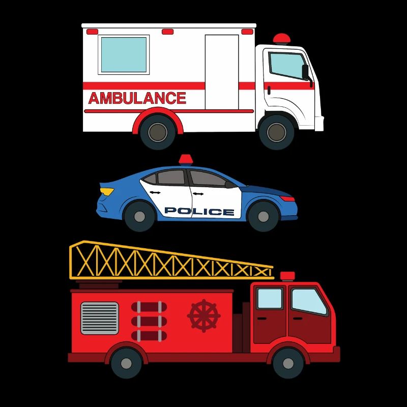 Police ambulance Fire engine _